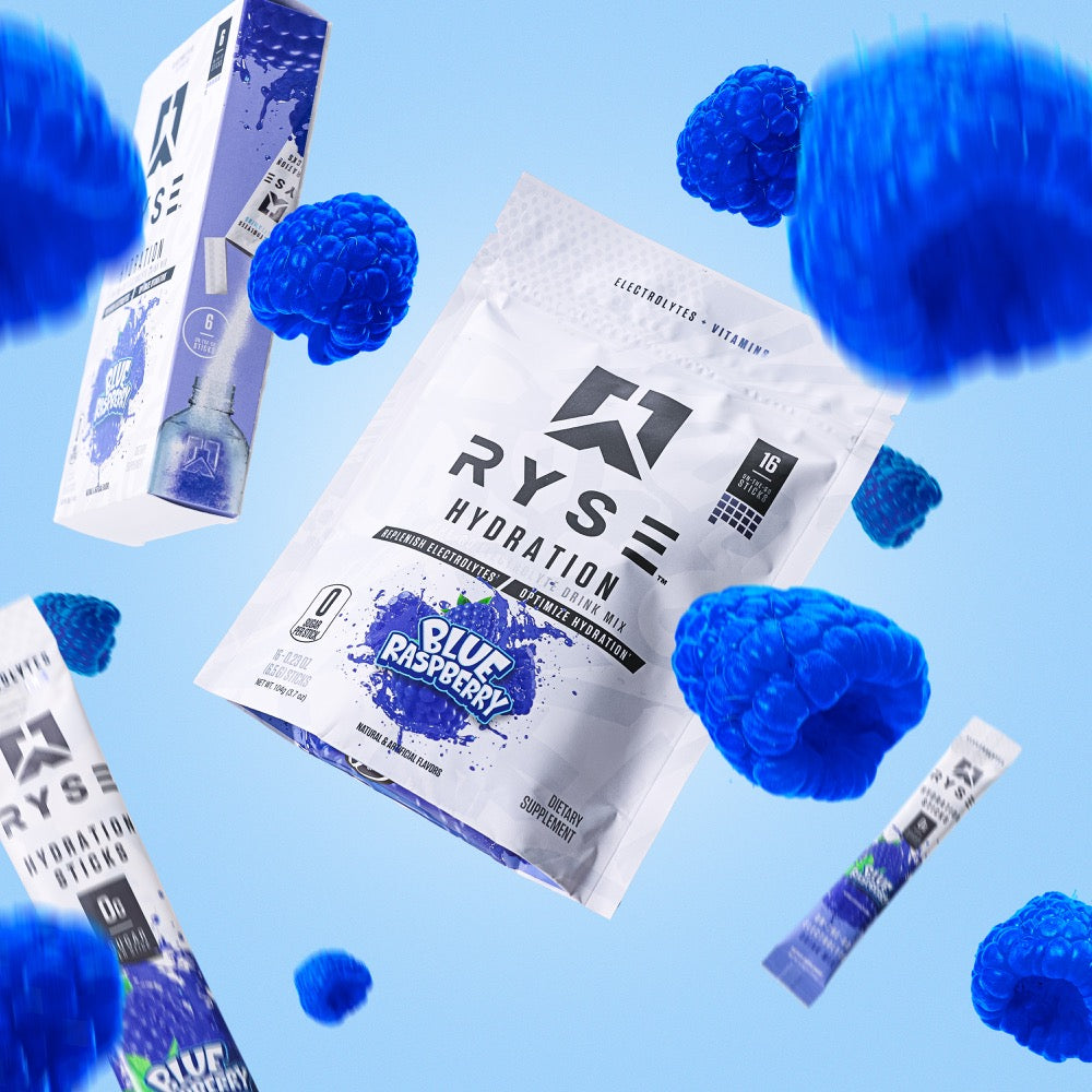 Ryse Raspberry Tart Hydration Sticks | RYSE Supplements