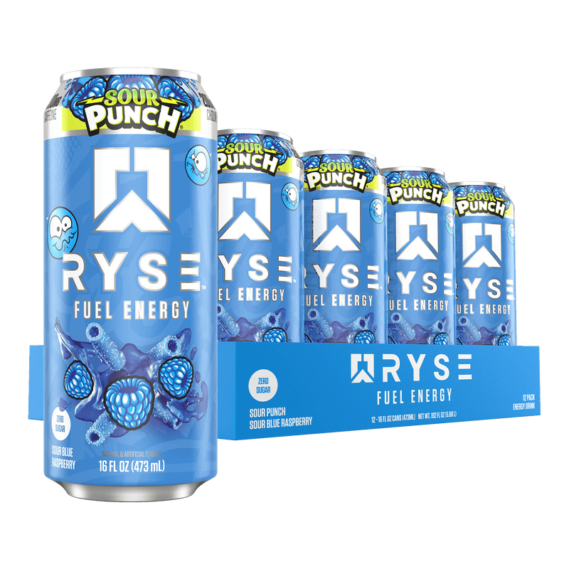 RYSE Fuel Energy Drink Sour Punch® Sour Blue Raspberry
