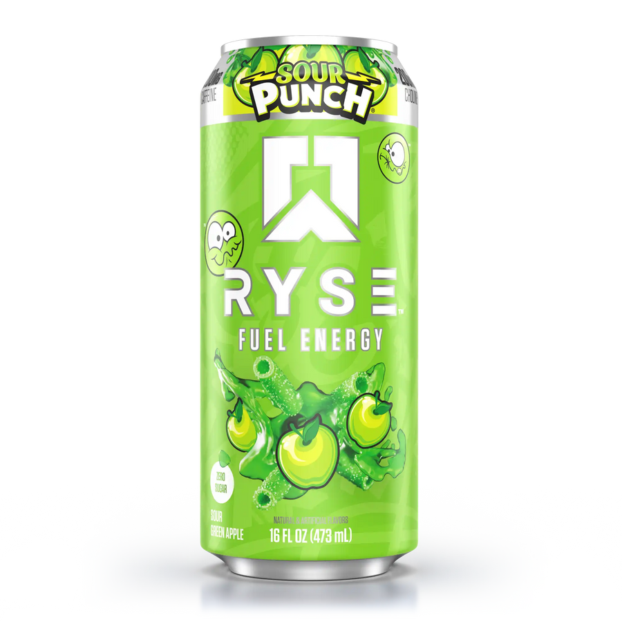 RYSE Fuel Energy Drink - Sour Punch® Sour Green Apple